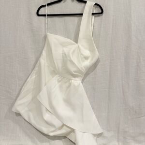 Elliatt One Shoulder Cream Dress